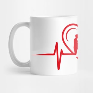 Propose Love Heartbeat Design Mug